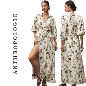 Anthropologie Mona Linen Shirt Dress by Maeve